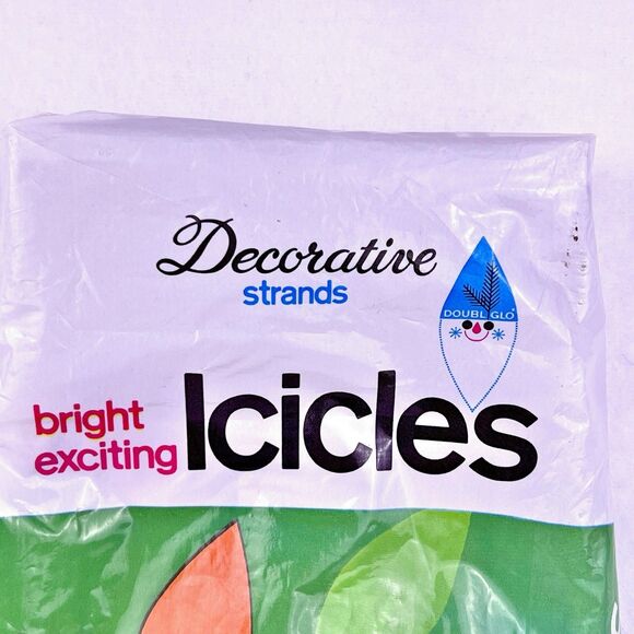 VTG Christmas Tree Silver Tinsel 1100 Icicles Doubl-Glo 18" Long New Open Wrap - Picture 3 of 13